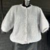 A PREMIUM MOHAIR LIGHT GREY CARDIGAN