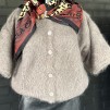 A PREMIUM MOHAIR TAUPE CARDIGAN