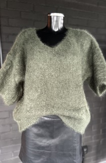A PREMIUM MOHAIR ARMY GREEN