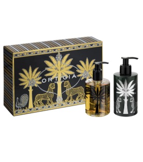 A ORTIGIA SICILIA Ambra Nera Liquid Soap & Body Cream Box