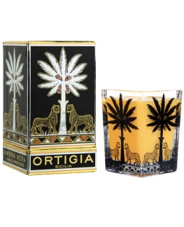 A ORTIGIA SICILIA Ambra Nera Large Square Candle