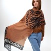 A LOLA CASADEMUNT SCARF ZEBRA CAMEL/ BLACK