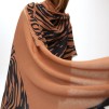 A LOLA CASADEMUNT SCARF ZEBRA CAMEL/ BLACK