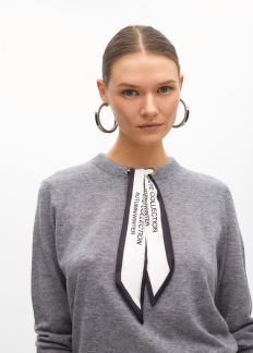 A LOLA CASADEMUNT Sweater with Neck Scarf