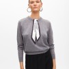 A LOLA CASADEMUNT Sweater with Neck Scarf
