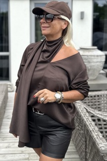 A KAREN BY SIMONSEN BLANCA BROWN BLUS