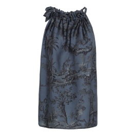 KARMAMIA Blue Palma Ruffle Tie Top