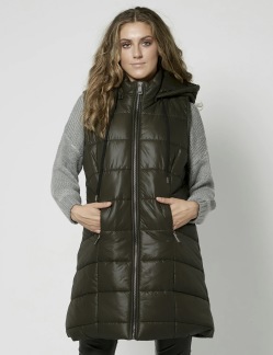 A NÜ DENMARK CHARLOTTE QUILTED VEST ARMY