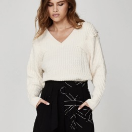 NÜ DANMARK KAYA KNITTED PULLOVER CREME