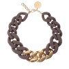 A VANESSA BARONI GREAT Necklace With Gold - Matt Taupe