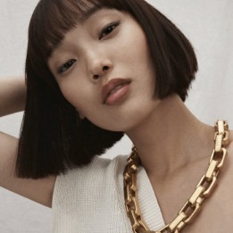 A VANESSA BARONI TANK NECKLACE GOLD VINTAGE