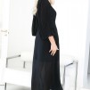 A BLOND HOUR RIVIERA MAXI WRAP DRESS - BLACK