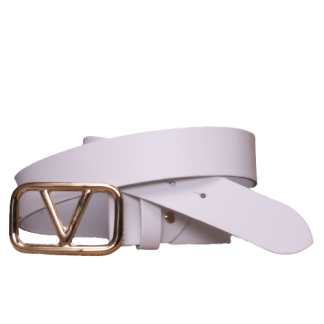 IBME White belt with golden buckle