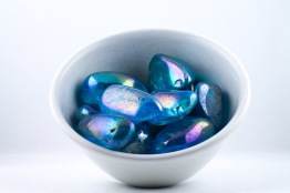 Aqua Aura kristaller/ädelstenar | trumlade spets stav kristaller slipade stenar healing stenar chakra stenar - 24-34g