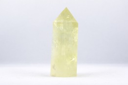 Bränd bergkristall citrin stav/spets | trumlade spets stav kristaller slipade stenar healing stenar chakra stenar - 97g, 7cm