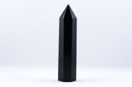 Obsidian stav/spets | trumlade spets stav kristaller slipade stenar healing stenar chakra stenar - Pris: ca 195-550kr, Gram: ca 48-367g