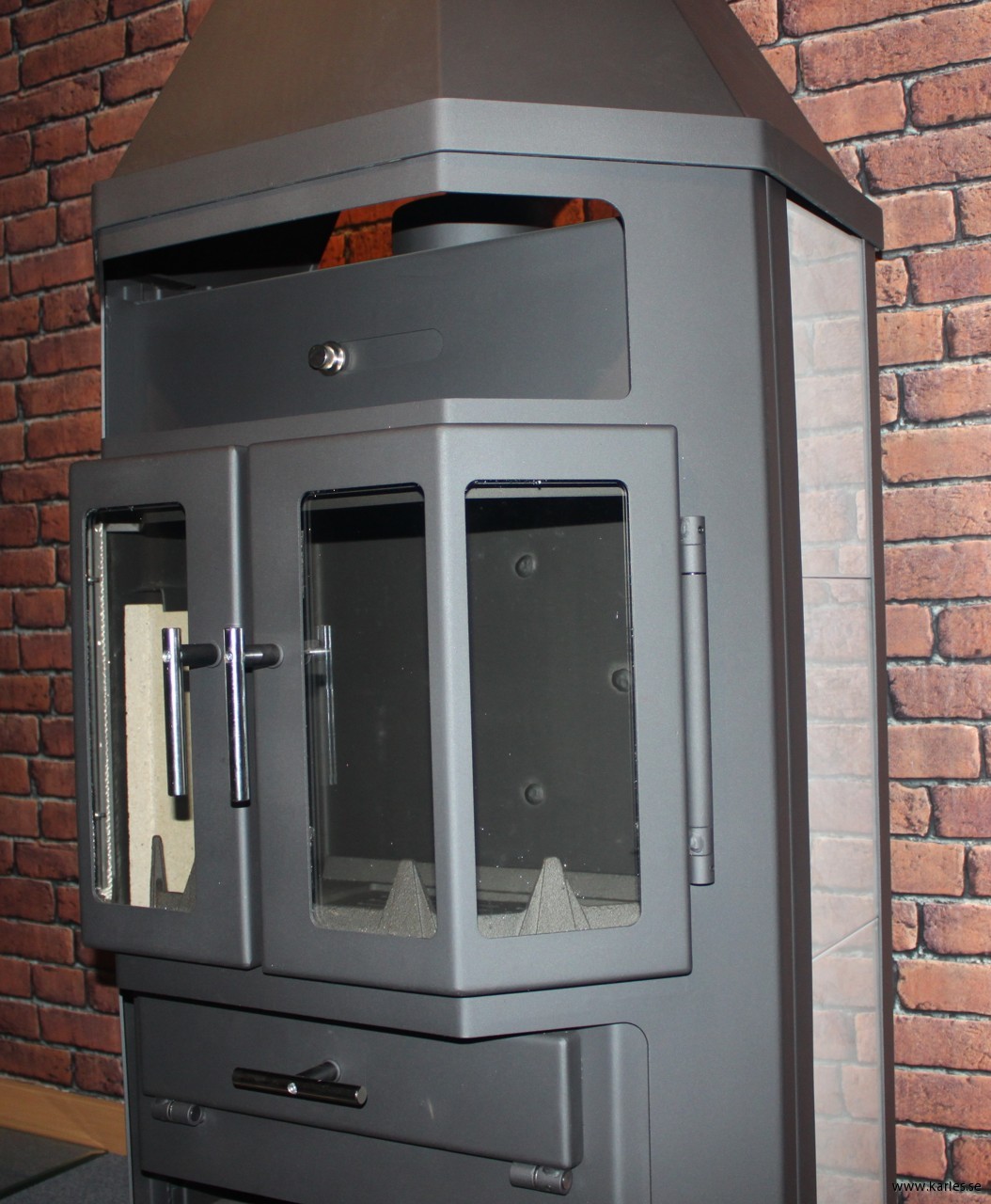 Vattenmantlad braskamin GREG LUX 14 - 18 kW + KYLSLINGA + ...