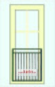 Fransk balkongräcke B9b_ VARMFÖRZINKAD_ PULVERLACKAT _ L.110cm C/C _ svart