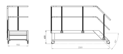 Mobil plattform av aluminium Mobil plattform av aluminium