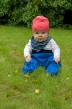 Busbyxan Baby olivgrön/ljusgrön-vit-randig