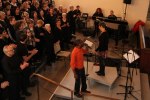 Innan konsert med Cinque Cullar, januari 2012. Heliga Kors Gospel deltog som en av flara körer. Foto: Martina Karlsson