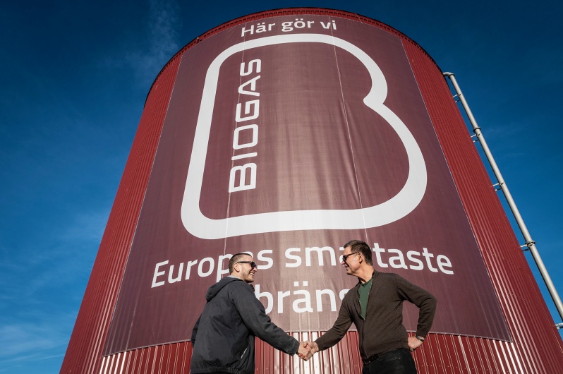 "We produce BIOMETHANE - Europe´s smartest fuel" Image: Joakim Ståhl/Biogas Academy