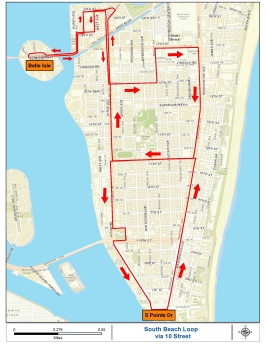 South Beach Loop via 10th street South Beach Loop via 10th street