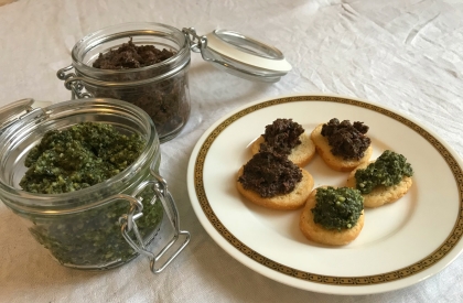 Crostini med Tång-tapenad eller Rucco Crostini med Tång-tapenad eller Rucco