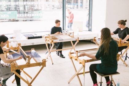 Weaving Kiosk, photo: Johannes Romppanen