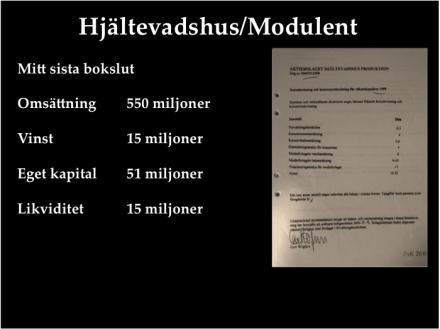 Var verksam inom Hjältevadshus/Modulent sammanlagt i elva år