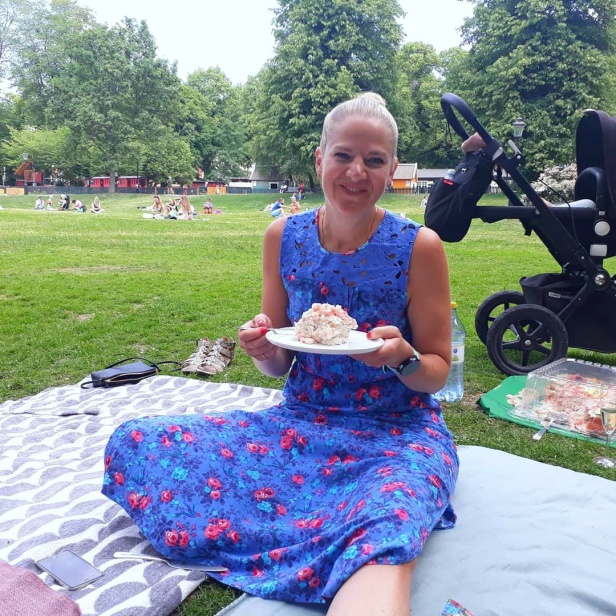 Tine hade helt klart dagens vackraste sommarklänning! Tine hade helt klart dagens vackraste sommarklänning!