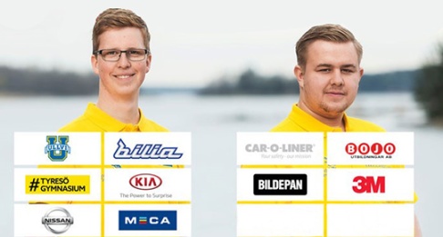 Från vänster Johanthan Rydberg, personbilsteknik, och Elias Karlsson, bilskadeteknik. Från vänster Johanthan Rydberg, personbilsteknik, och Elias Karlsson, bilskadeteknik.