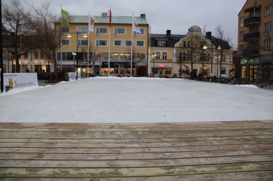 Chilled mobile city square ice rink, 15x30 m, in Katrineholm