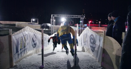 Skatecrossbana på Scandinavian Ice  Adventure.