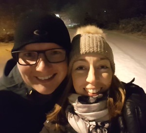 Dagen innan vårt andra ultraljud gick vi en härligt kvällspromenad i ett underbart vinterlandskap. Dagen innan vårt andra ultraljud gick vi en härligt kvällspromenad i ett underbart vinterlandskap.