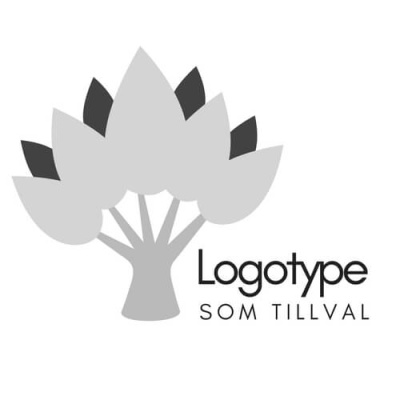 Logotype från Serfolk i form av ett träd med gråa blad. Logotype från Serfolk i form av ett träd med gråa blad.