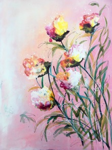 Hoppets blommor 42x56 cm på syrafritt papper. (1500sek)