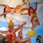 Gloria gloria. Olja, 100 x 100 cm. Målad 2008. Såldes på utställning som jag hade ihop med en målarkompis.