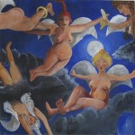 Månljus. Olja, 100 x 100 cm. Målad 2009. Såld till mycket goda vänner!