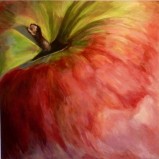 Äpple. Akryl 100 x 100 cm.