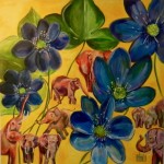 Växthuseffekt. Akryl 100 x 100 cm.