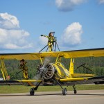 Scandinavian Airshow catwalk, wingwalking med the Skycats