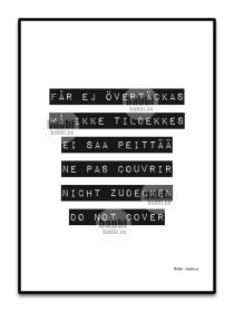 Får ej övertäckas