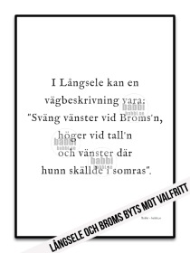 I Långsele kan en vägbeskriving