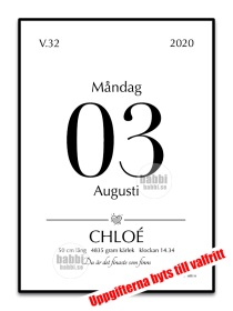 Barntavla almanacka Chloe