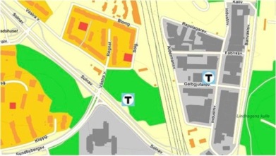 Gula linjen Copyright Solna Kommun. Gula linjen Copyright Solna Kommun.