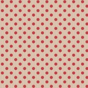 Bomullstyg Tilda Winter Polkadot Red