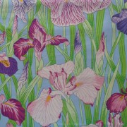 Bomullstyg blålila iris (Japanese Irises)