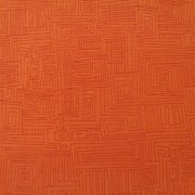 Bomullstyg orange labyrint (Bear Essentials)