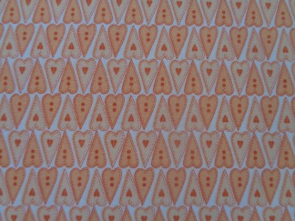 Bomullstyg orange hjärta (Basically Hugs)